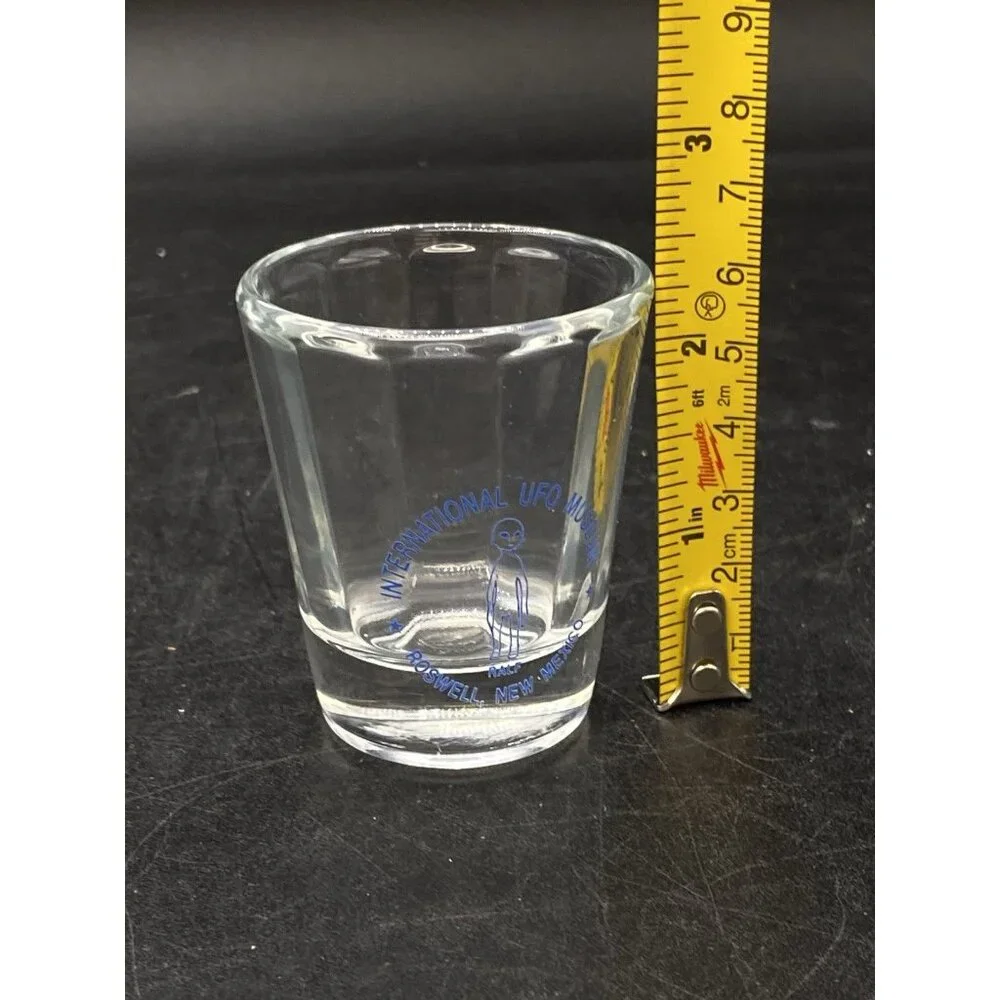 International UFO Museum Roswell New Mexico Alien Clear Shot Glass